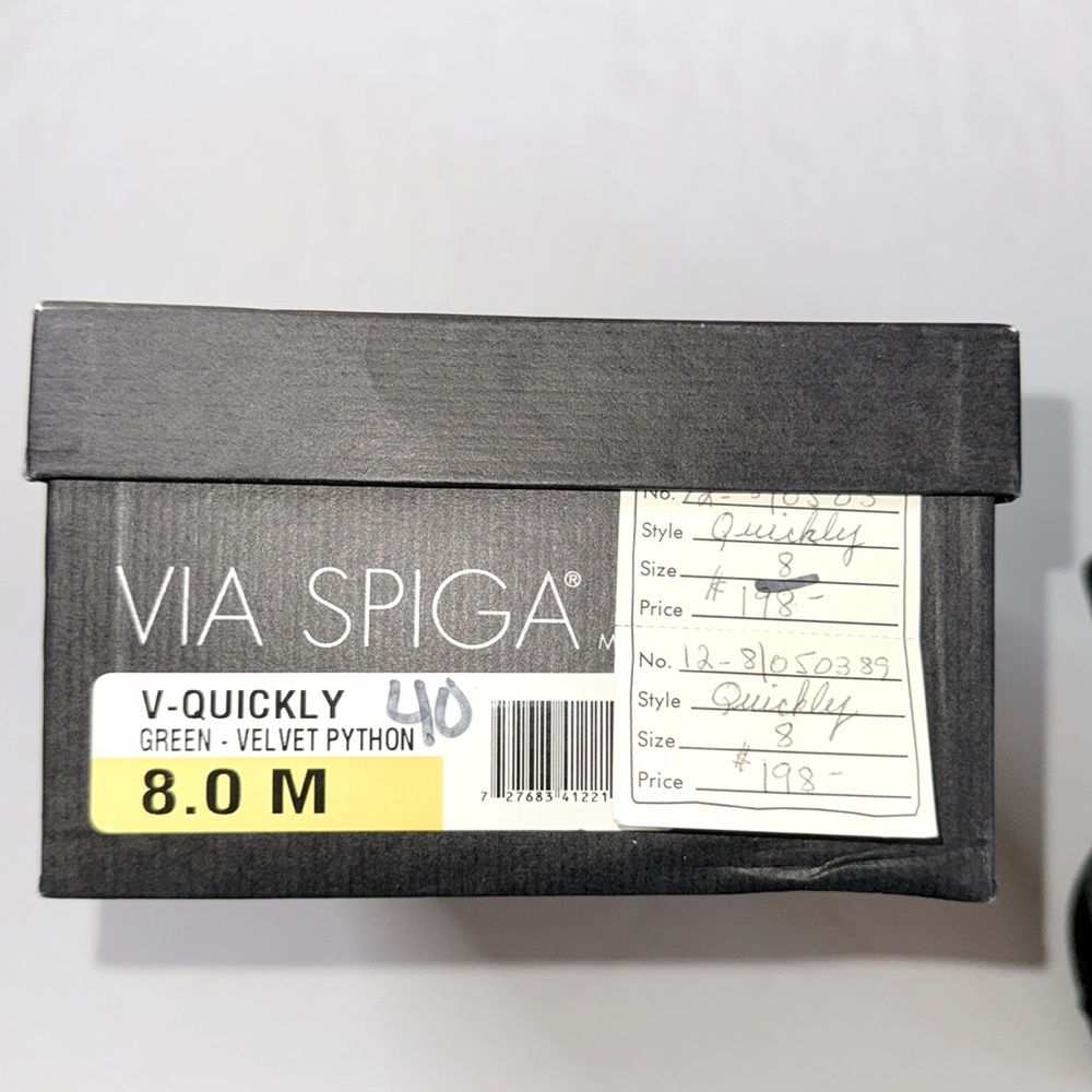 Via Spiga Green Velvet Python Shoes - Picture 9 of 9
